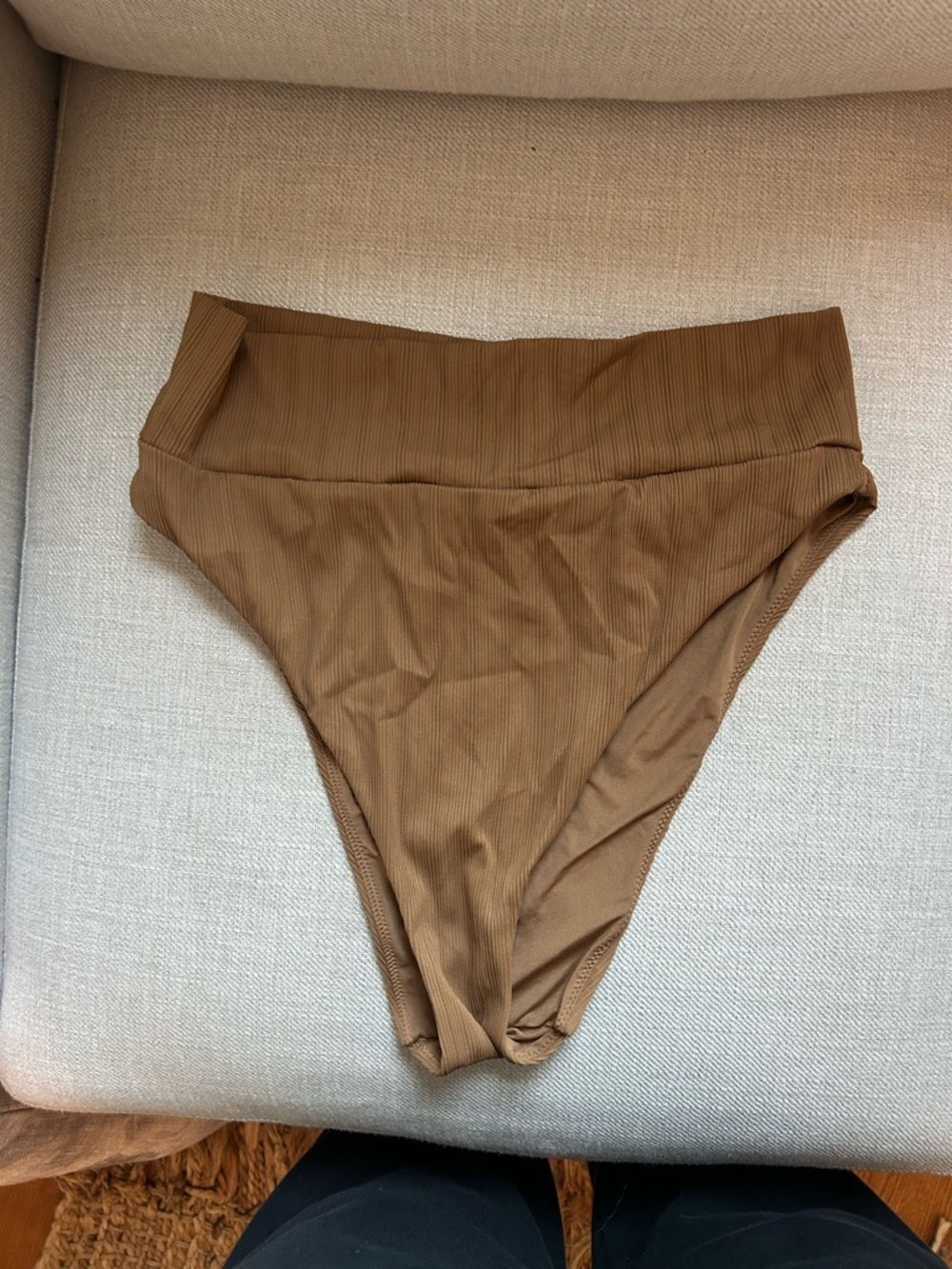 Aerie Women’s Two-Piece Ribbed Bathing Suit in Brown - Picture 7 of 9